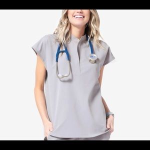 Figs Scrub Top - Slate